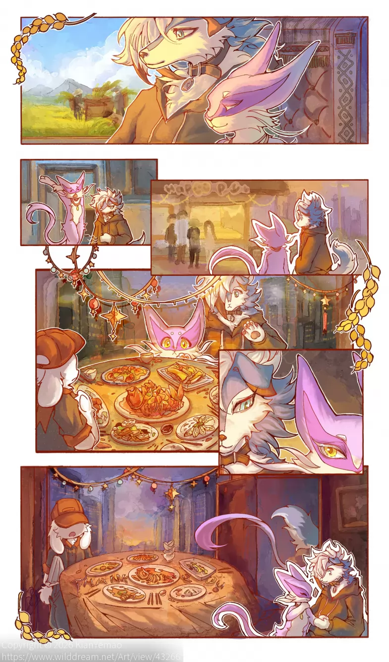 聚餐 by KianYemao, furry, OC, 兽人, 兽设, 宝可梦, 漫画