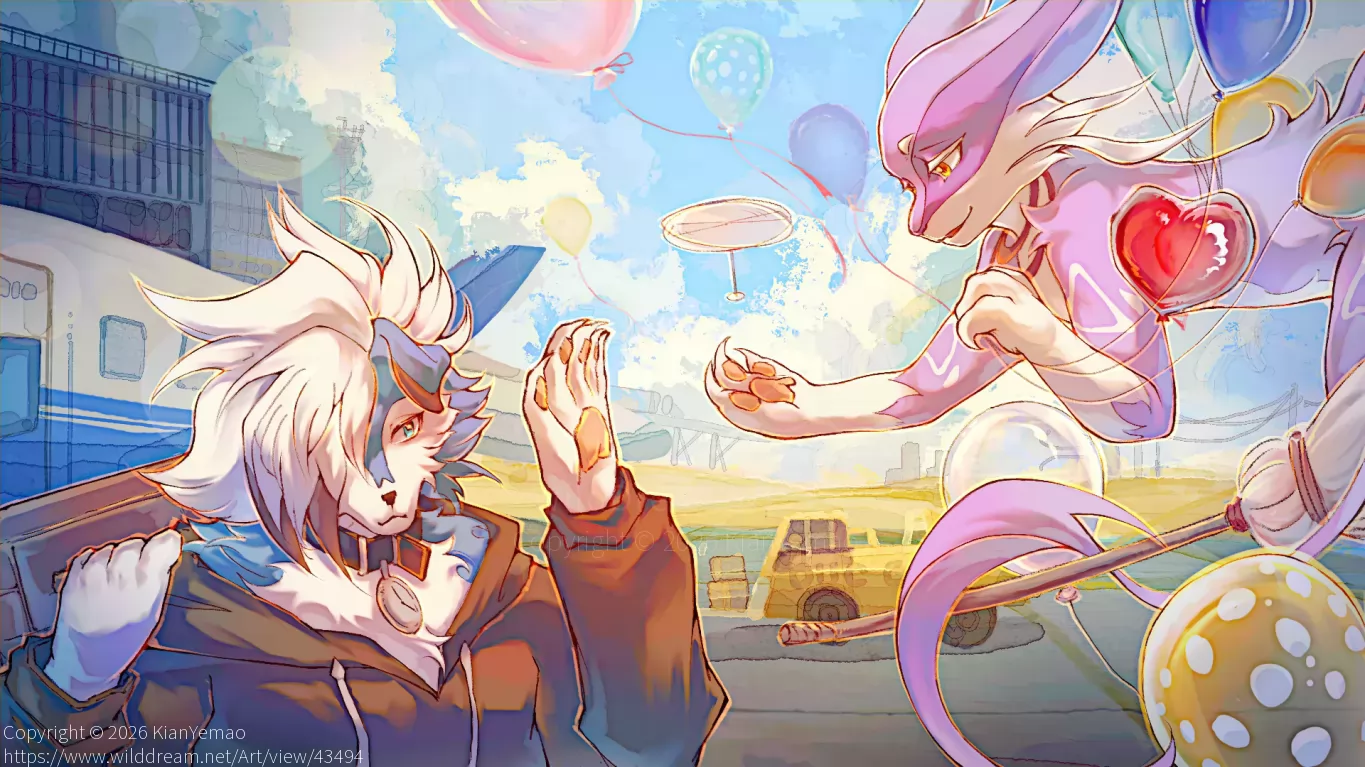飞 by KianYemao, furry, OC, 兽人, 宝可梦, 插画