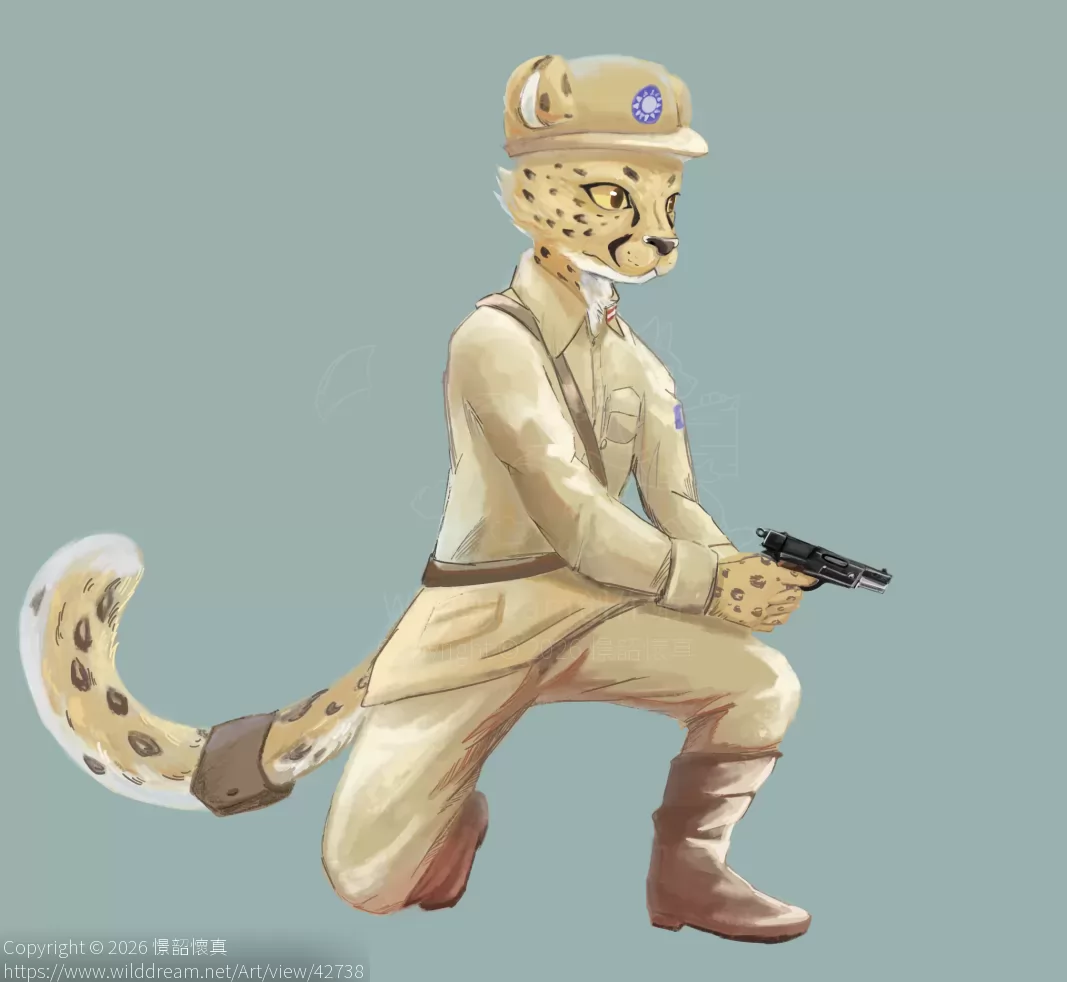 「受赠」投袂荷戈 by 憬韶懷真, OC, 军人, 厚涂, 水彩, 猎豹