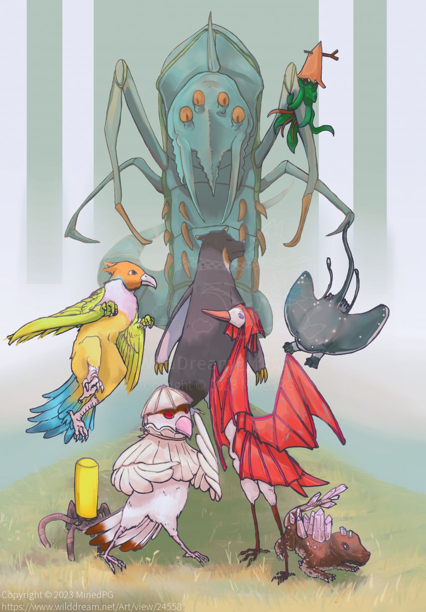 类似角色海报的玩意（大概 by MinedPG, 幻想生物, 自家oc