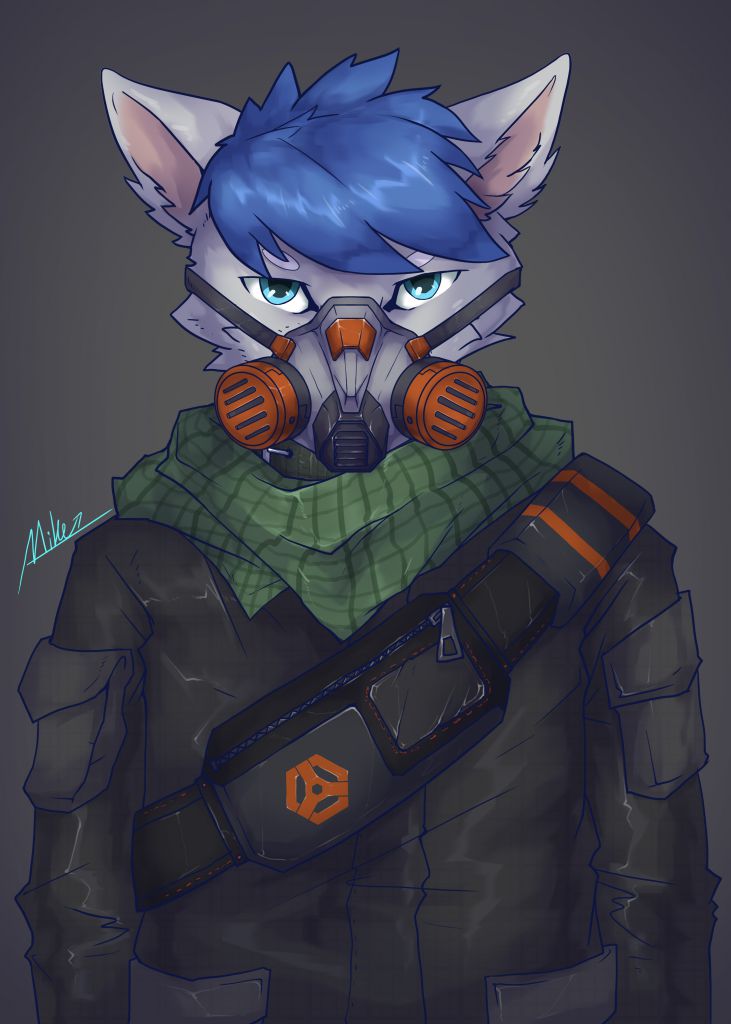 做好防护 by Mike, 狼, furry, 科幻, 病毒, 防护