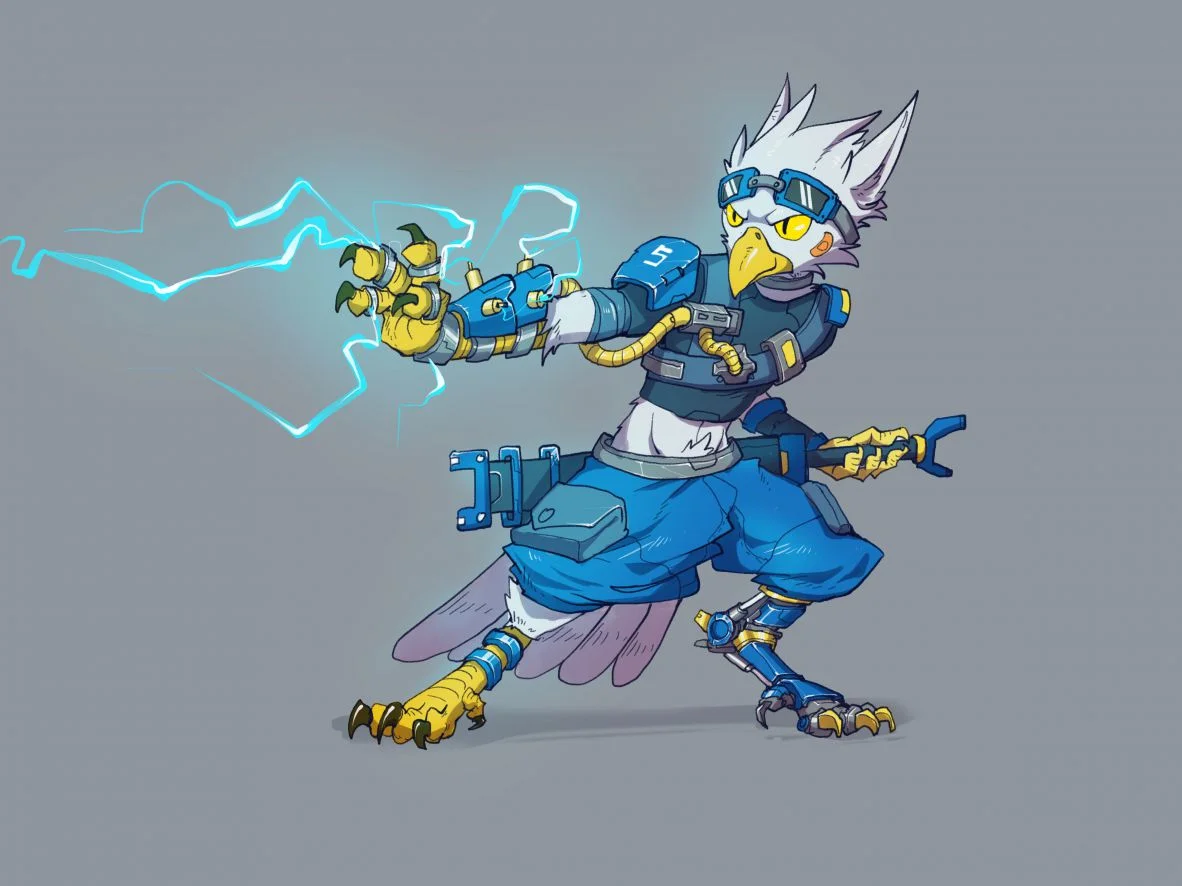 摸鱼 by Mike, 科幻, 武器, 鸟类