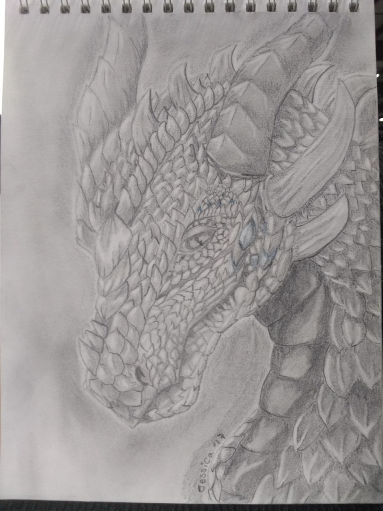 Dragon Traditional by Jackartlope, dragon,  western dragon, black and white, pencil, traditional