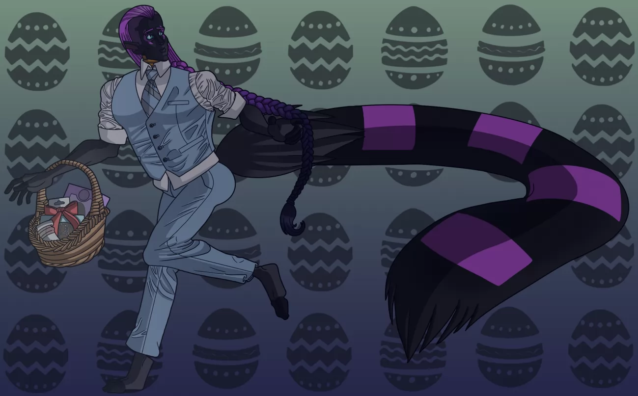 .:Easter joys:. by galaxygremlin,  Originalspecies, alien, male, originalcharacter
