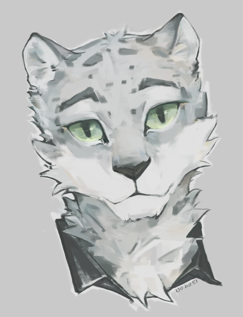 猫猫！ by unk0nw, 雪豹