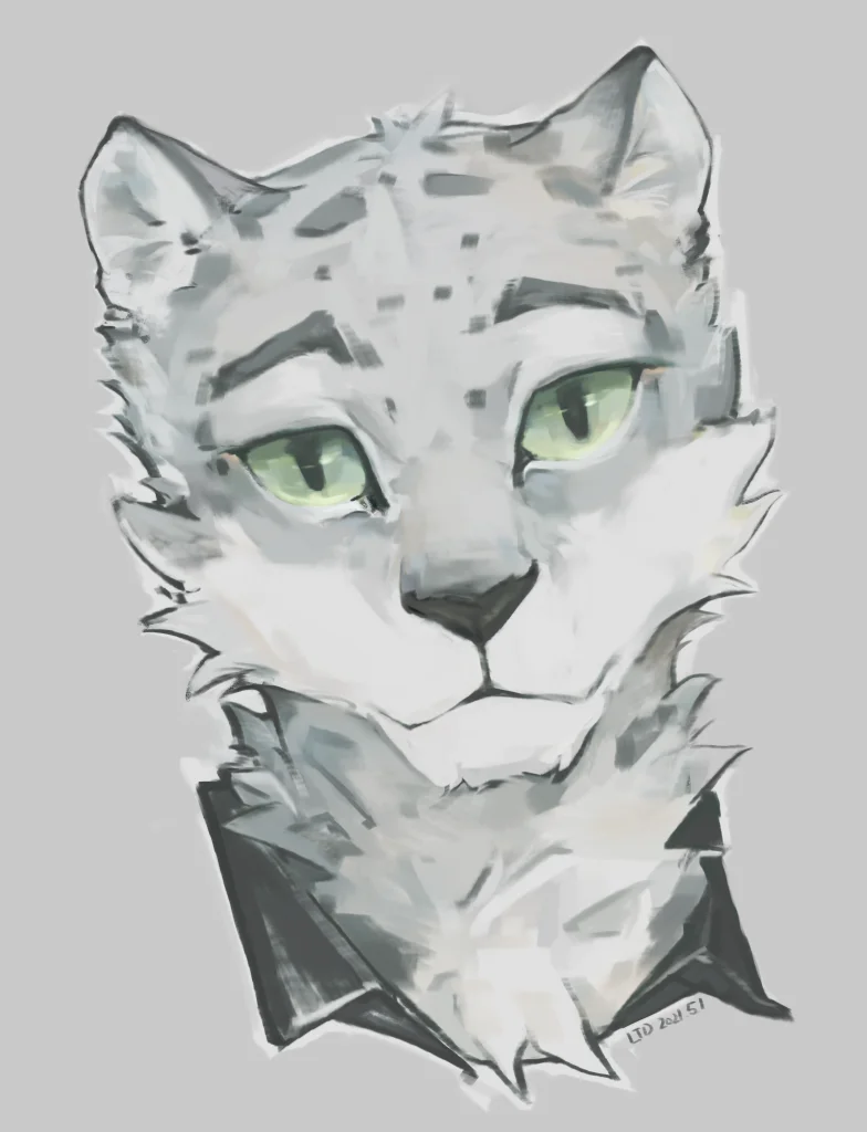 猫猫！ by unk0nw, 雪豹