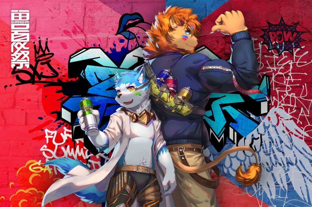 兽夏祭2019官方横版海报 by 兽夏祭, furry, 兽夏祭, 兽装, 兽展, fursuit