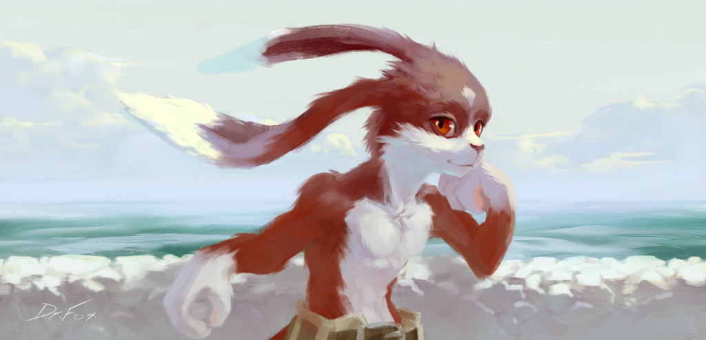 海兔洛洛 by Dr.Fox, 原创, 兽, 兽人, furry, 幻想生物
