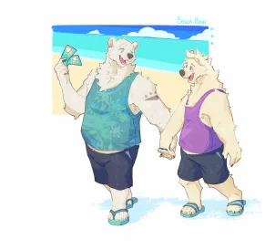 Beach Bears by 我就是帅才怪