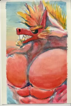 落日下