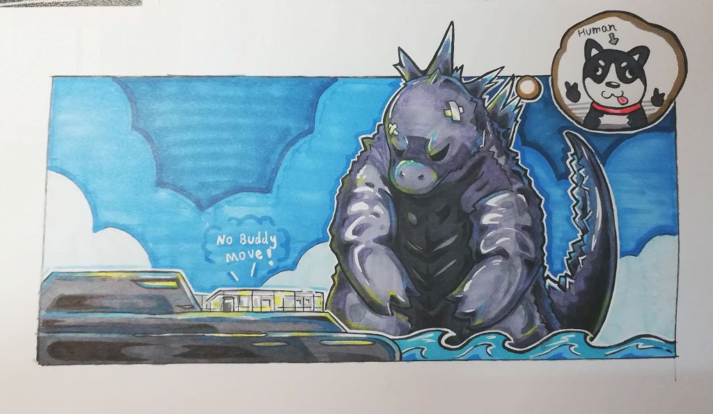 哥斯拉 by 夏沫菌, godzilla, 哥斯拉, 怪兽之王