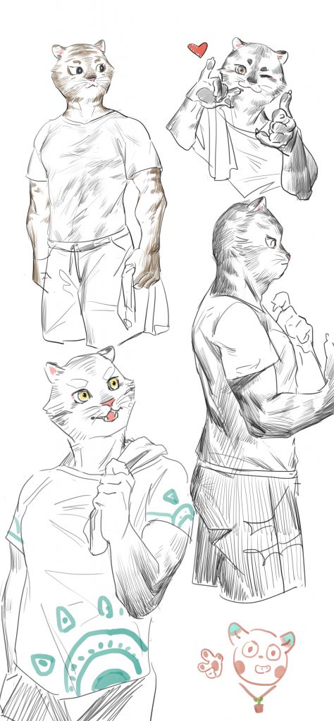 摸大猫 by 一碗稀饭, 大猫, furry