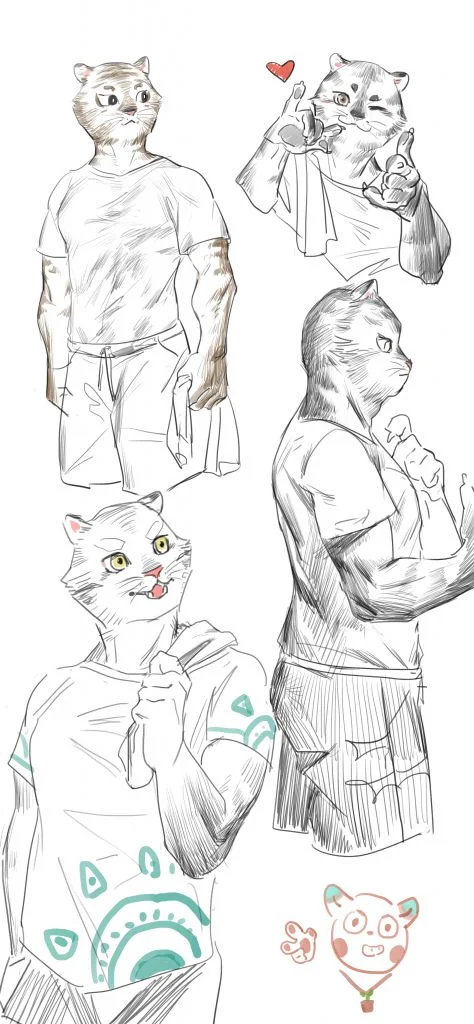 摸大猫 by 一碗稀饭, 大猫, furry