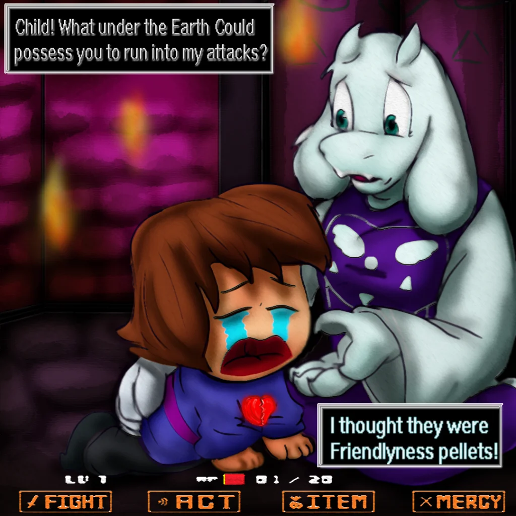 Heartache Pellets by Jellofox, Human, Toriel, Undertale