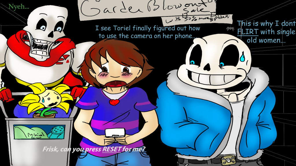 Flirting by Jellofox, Undertale, Flirt, Joke
