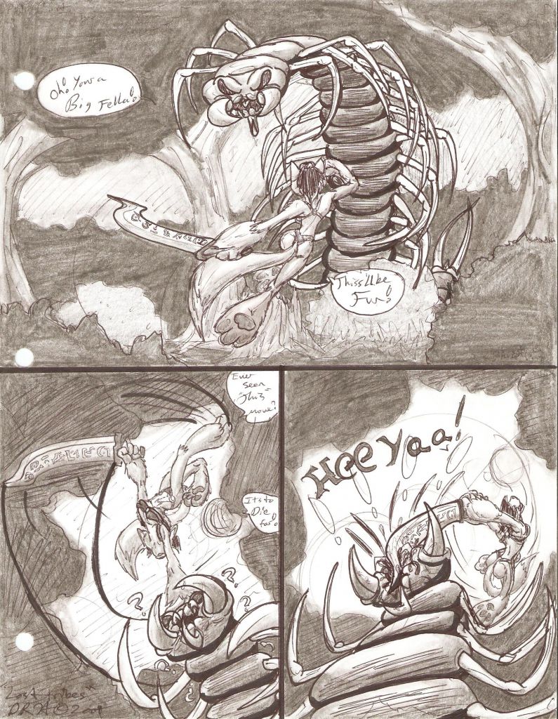 Early Comic test by Jellofox, Bug, Cat, Comic
