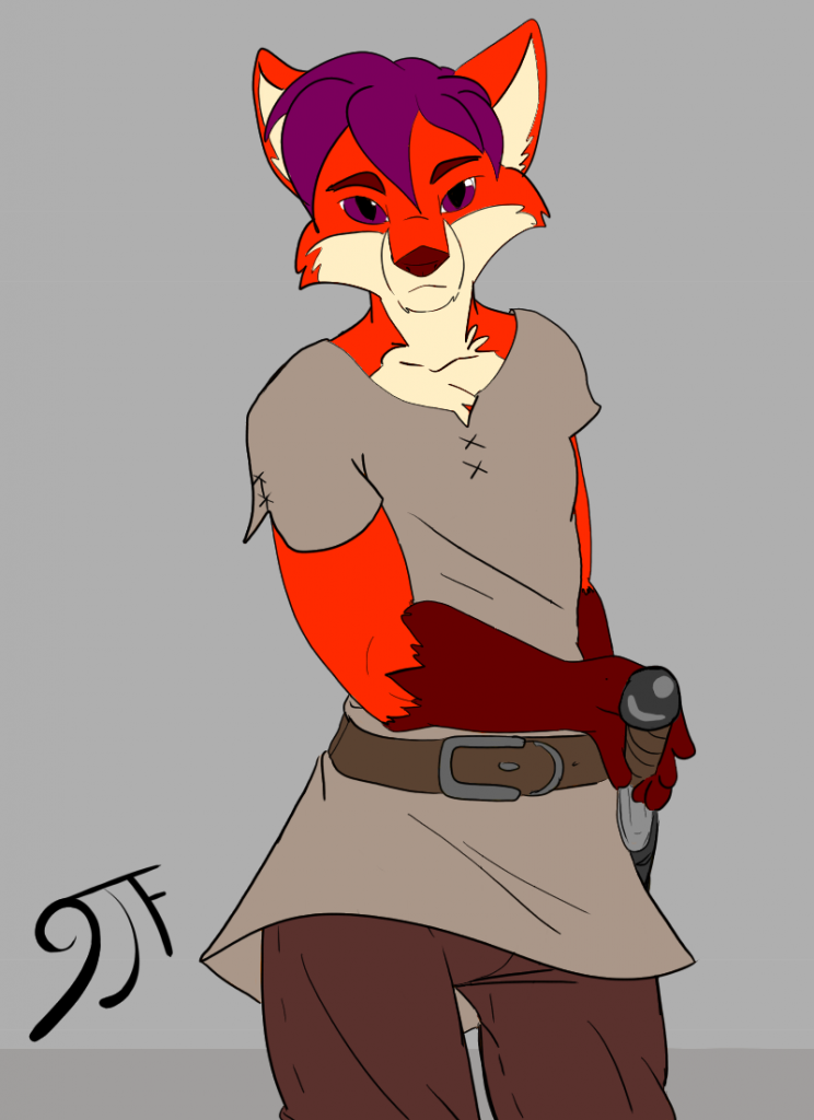 Midevil fox by Jellofox, Fox, Sword