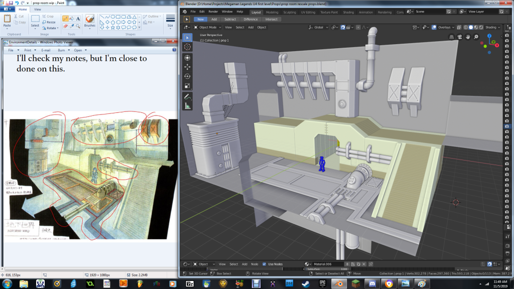 Megaman Legends in Unreal 4 with concept art by Jellofox, Megaman, Legends, Concept, Art, 3d, Blender