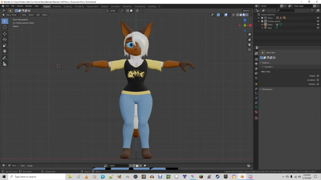 Percy VR chat ready model by Jellofox, blender, Cat, Teckworks