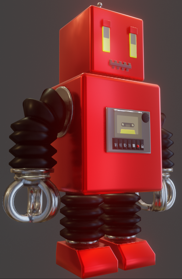 Terraria red robot by Jellofox, blender, Robot