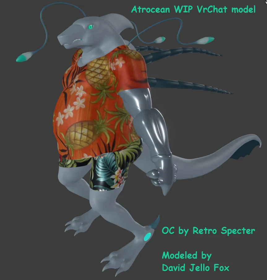 Atrocean wip by Jellofox, blender, 3d, shark