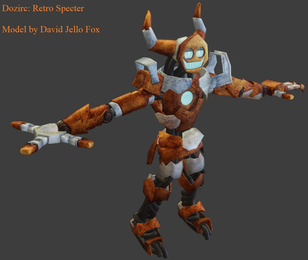 Dozirc by Jellofox, blender, RetroSpecter, 3d, robot
