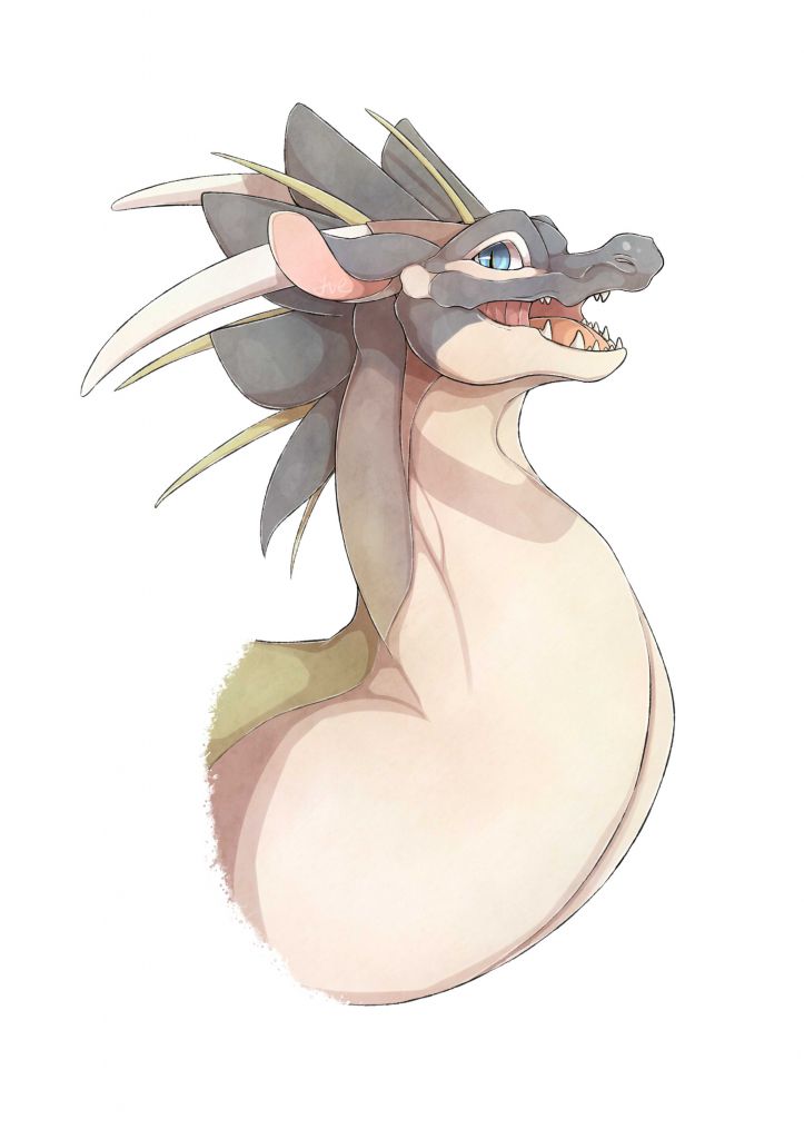 龍頭塗鴉 25 by 瀨礿, 龍, 原創, 西方龍, dragon