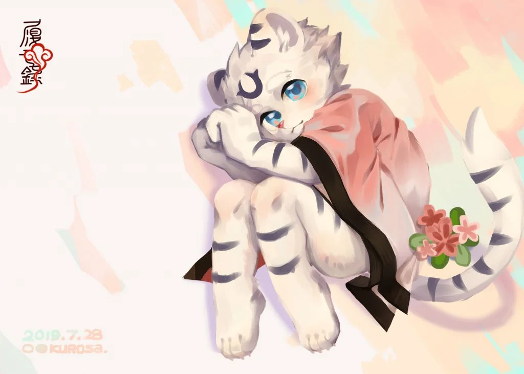 2019.7.28履云录明信片【光元】 by Kurosa, 兽人, furry, kemono, 老虎, 履云录, 光元