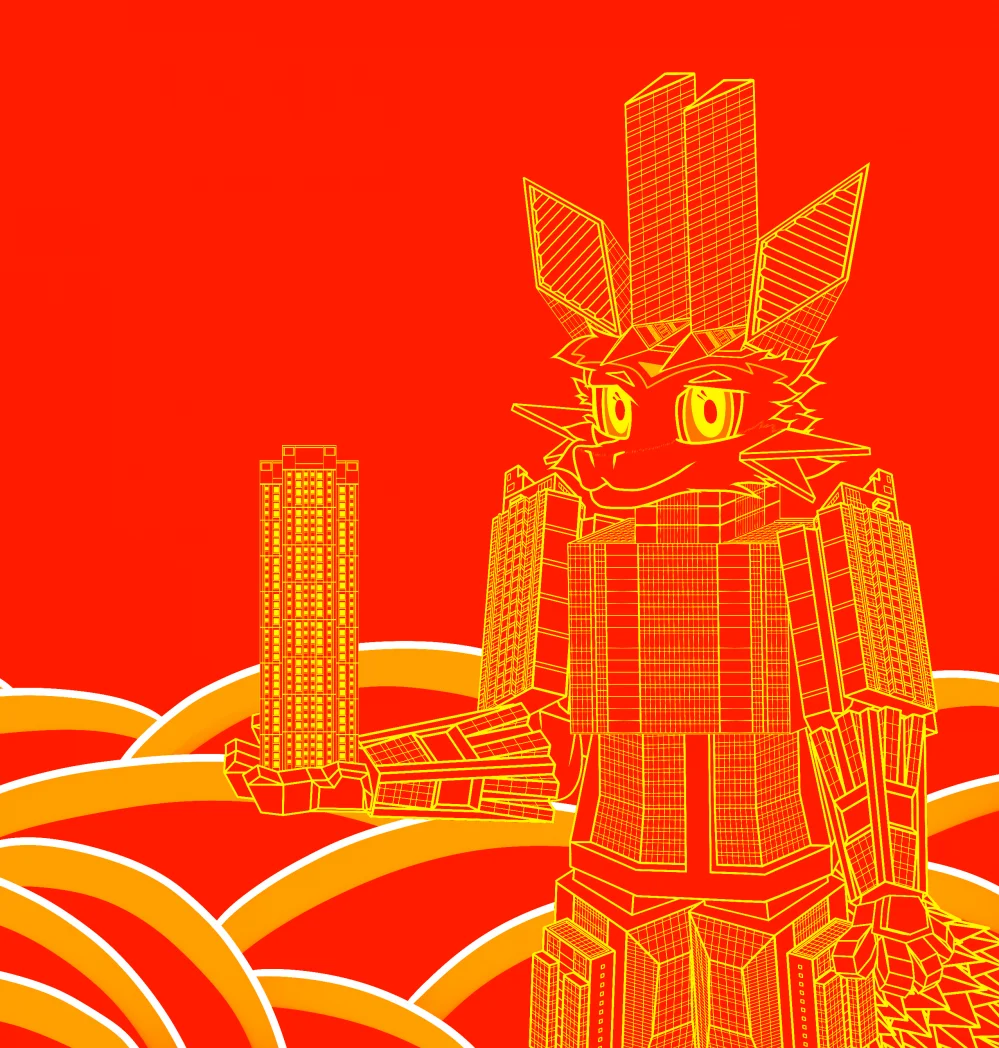 托 塔 天 王 by Civil_Engineer_Dragon, 房产, 机械, 毛龙, 渐变映射风, 神话