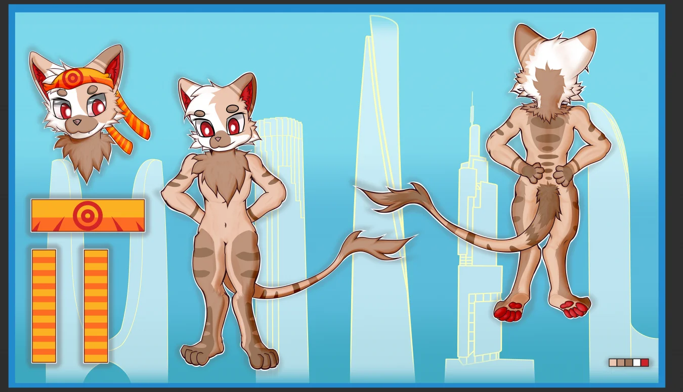 猫猫双视图 by Civil_Engineer_Dragon, 猫 雄性 兽太