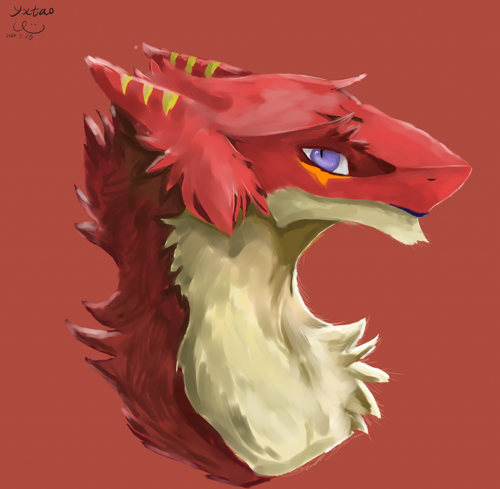 新的sergal自设头像 by 意克尔斯·桃, furry, sergal, 头像, 兽设, 鲨狗