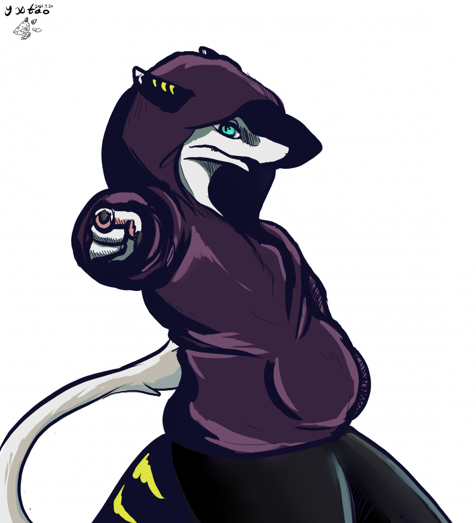 摸鱼 by 意克尔斯·桃, furry, 鲨狗, sergal