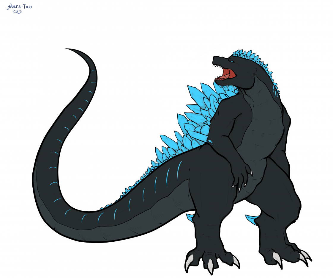 Crystal Godzilla by 意克斯尔·桃, Godzilla, 哥斯拉, 哥吉拉, Crystal Godzilla