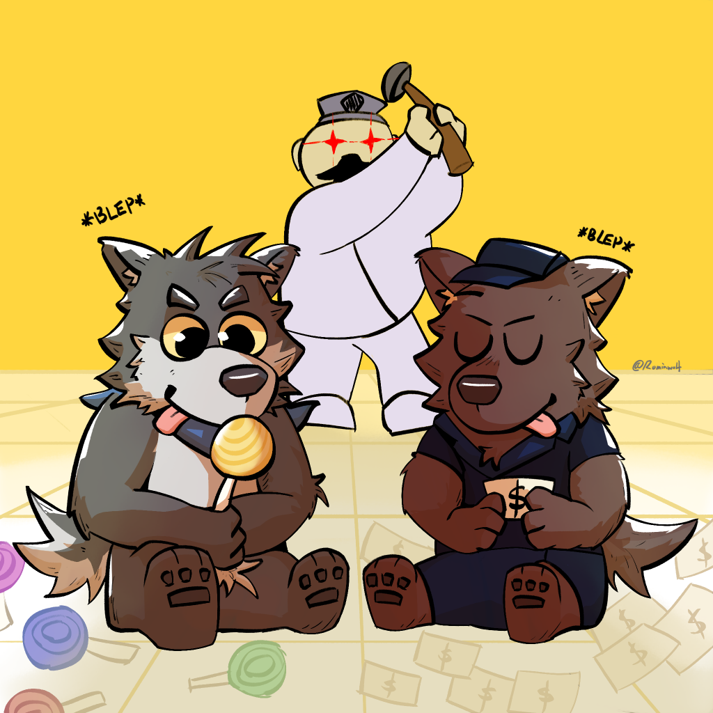 Kyle and Flunky Bleping by Rominwolf, Flunky, Kyle, 狼