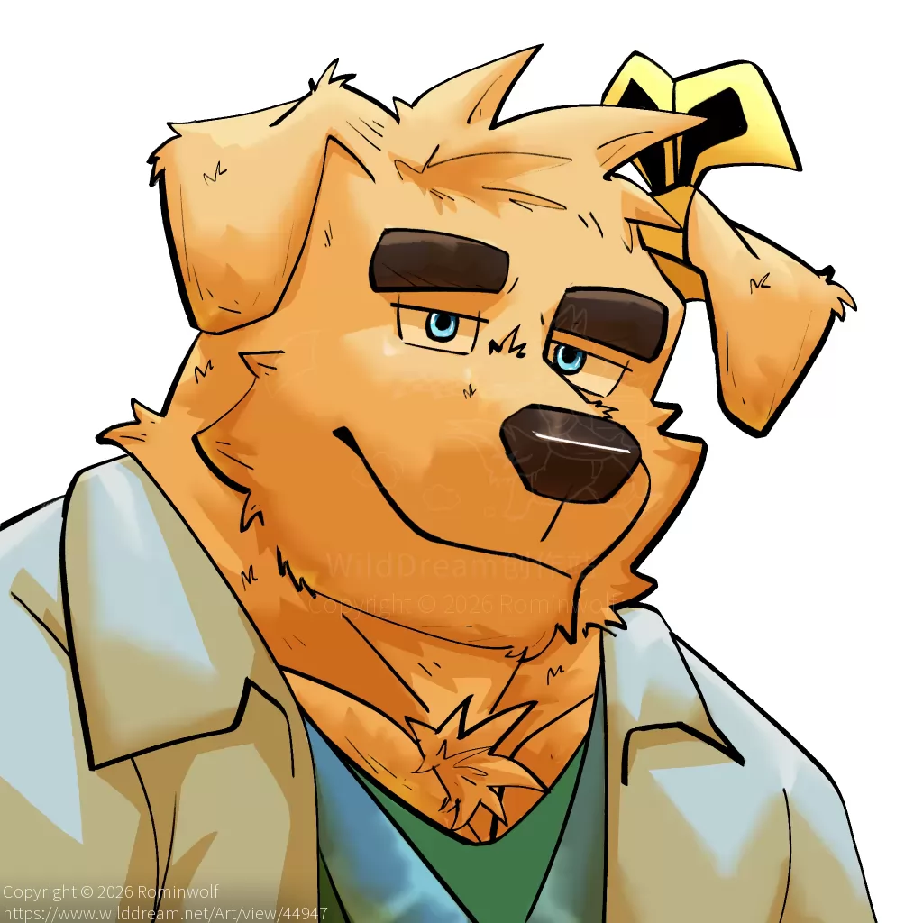 罗明坏笑 by Rominwolf, 金毛, romin, 犬, 罗明, 表情包