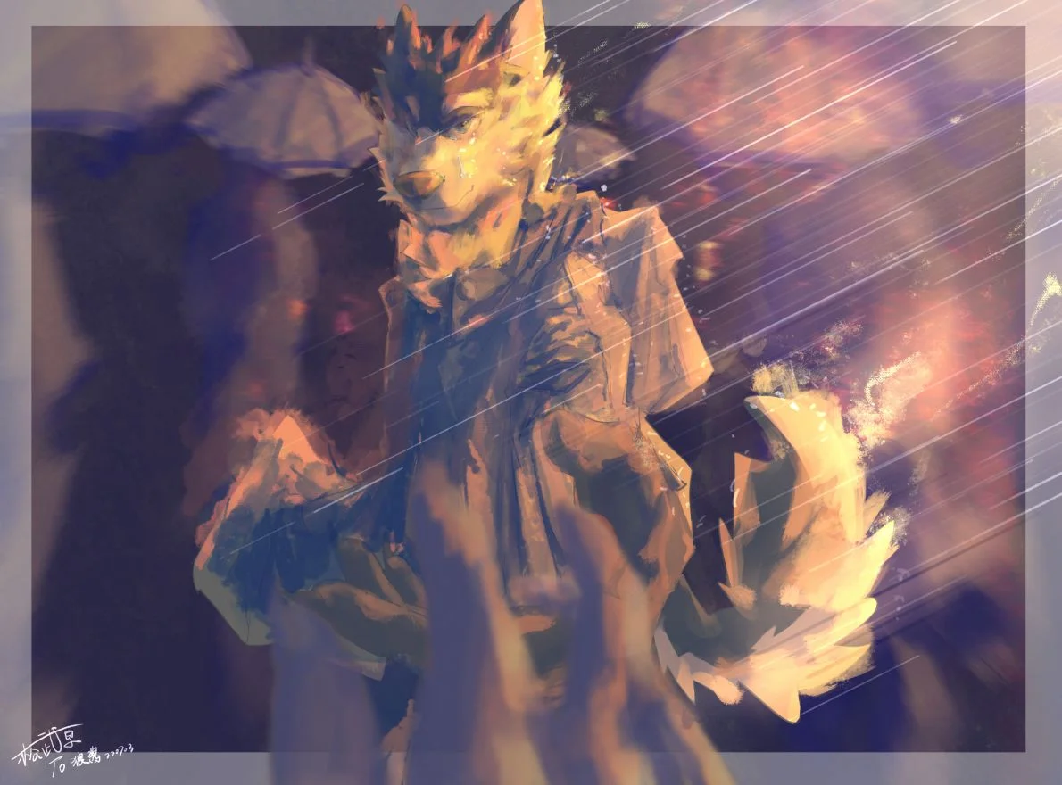 半夏时光，半支离歌 by 松武原, furry, 板绘, 犬, 狼