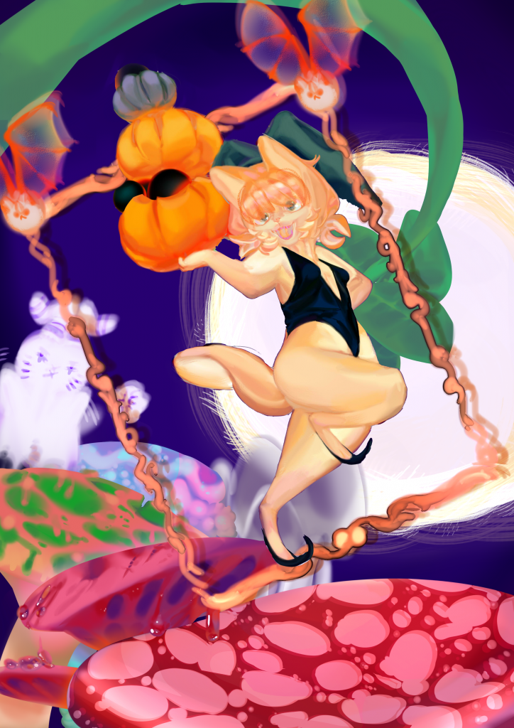 2019万圣稿 by g33a洞窑, fox, furry, Halloween, OC, 原创, 松鼠, 狐狸, 肉蘑菇