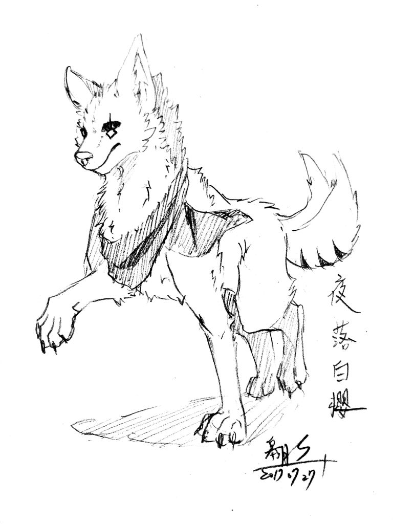 贈圖-白櫻 by 翱翔, #白櫻, 犬
