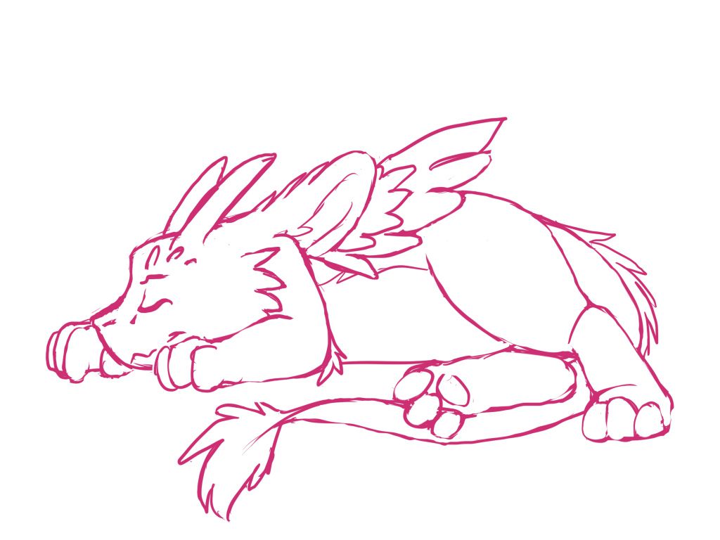 Sleeping Derg by SkunkShampoo, dragon, sleep