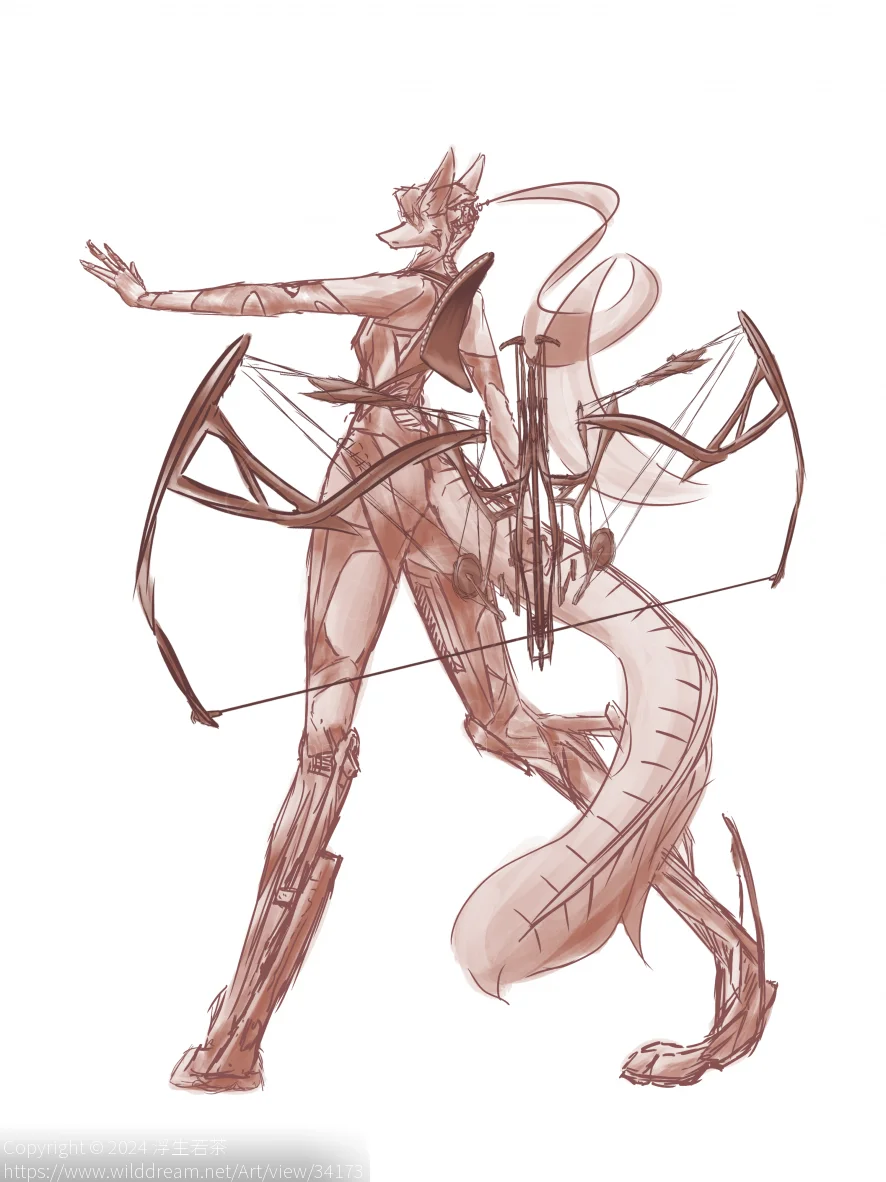 角色设计 by 若茶Rechar, 自设
