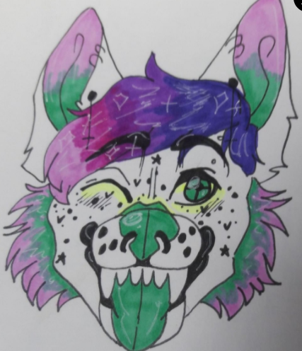 Casey headshot by MadLadLee, furry, fursona, headshot, artwork, canine, furryfandom, youngartist, closeup