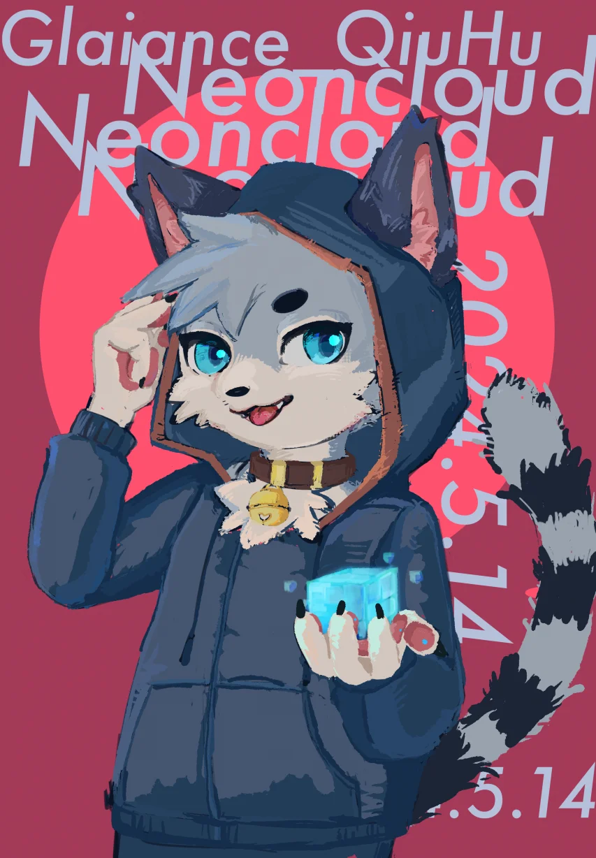 Neoncloud  by 格拉兰斯的秋狐, cat, Furry, 兽人, 猫, 秋狐
