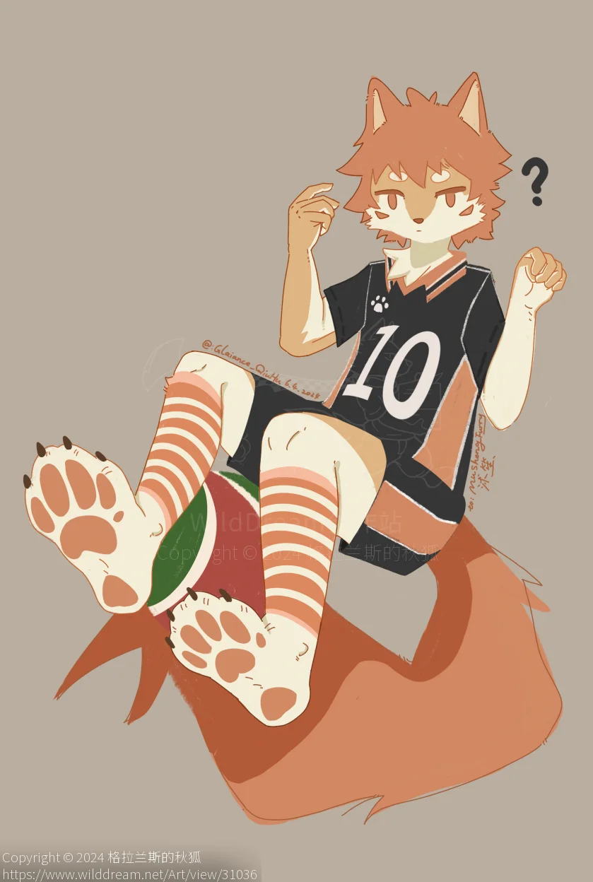沐笙 by 格拉兰斯的秋狐, 秋狐, Furry, 狗, 兽人, Dog