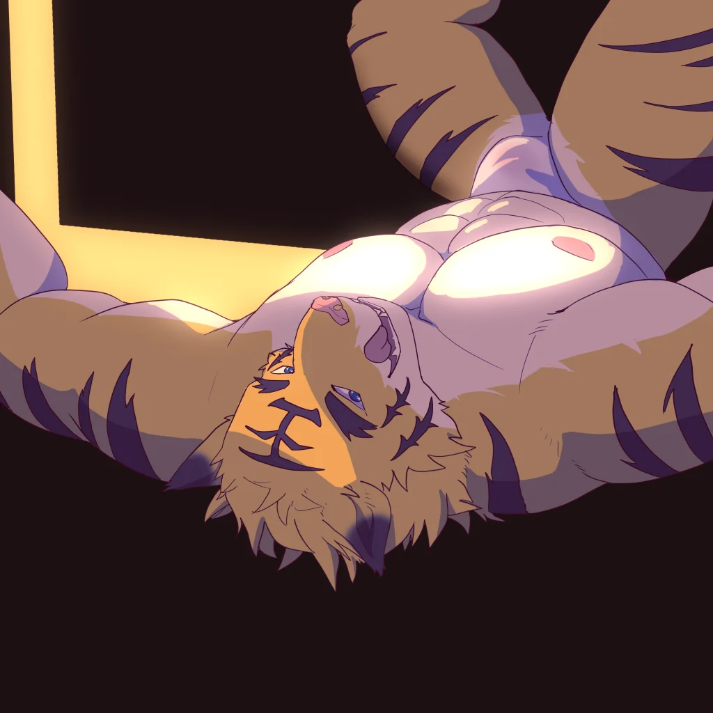 练习 by 刊刊, 全身, furry, 单人, 兽人, 猫, 虎