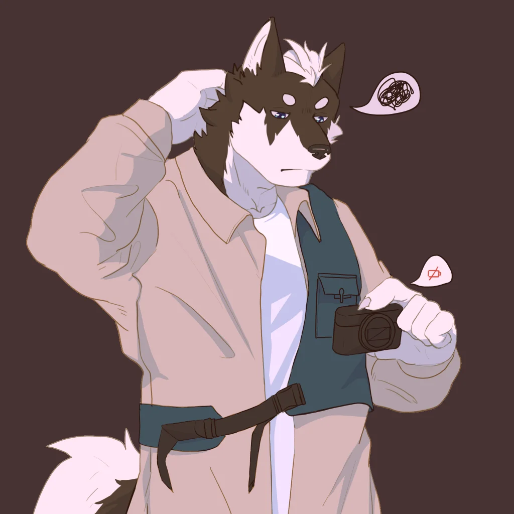 练习 by 刊刊, furry, 全身, 兽人, 单人, 狗, 狼
