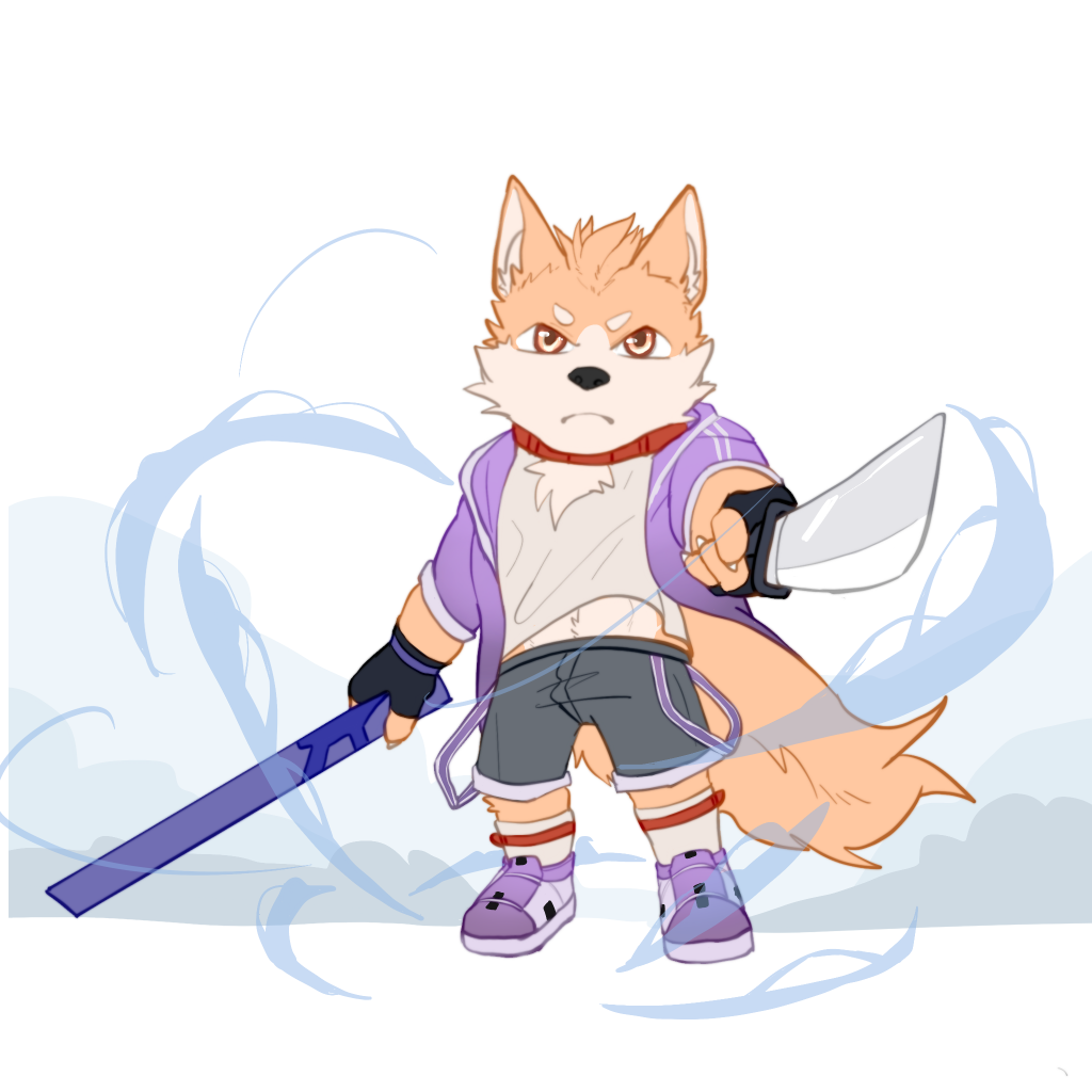 无偿练习 by 刊刊, furry, 全身, 兽人, 单人, 狗