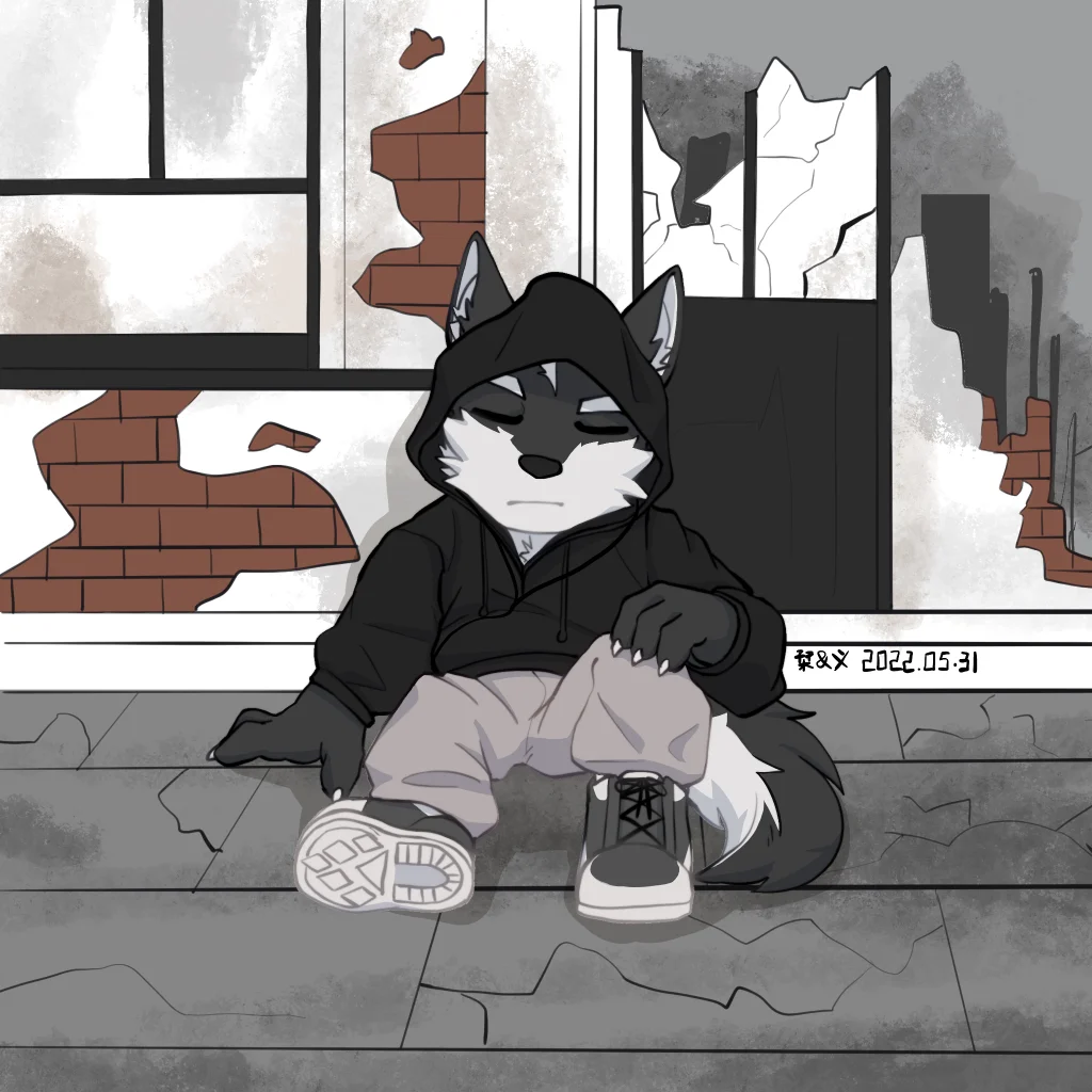 716的委托 by 刊刊, 帅, 全身, 狗, 单人, 兽人, 狼, furry