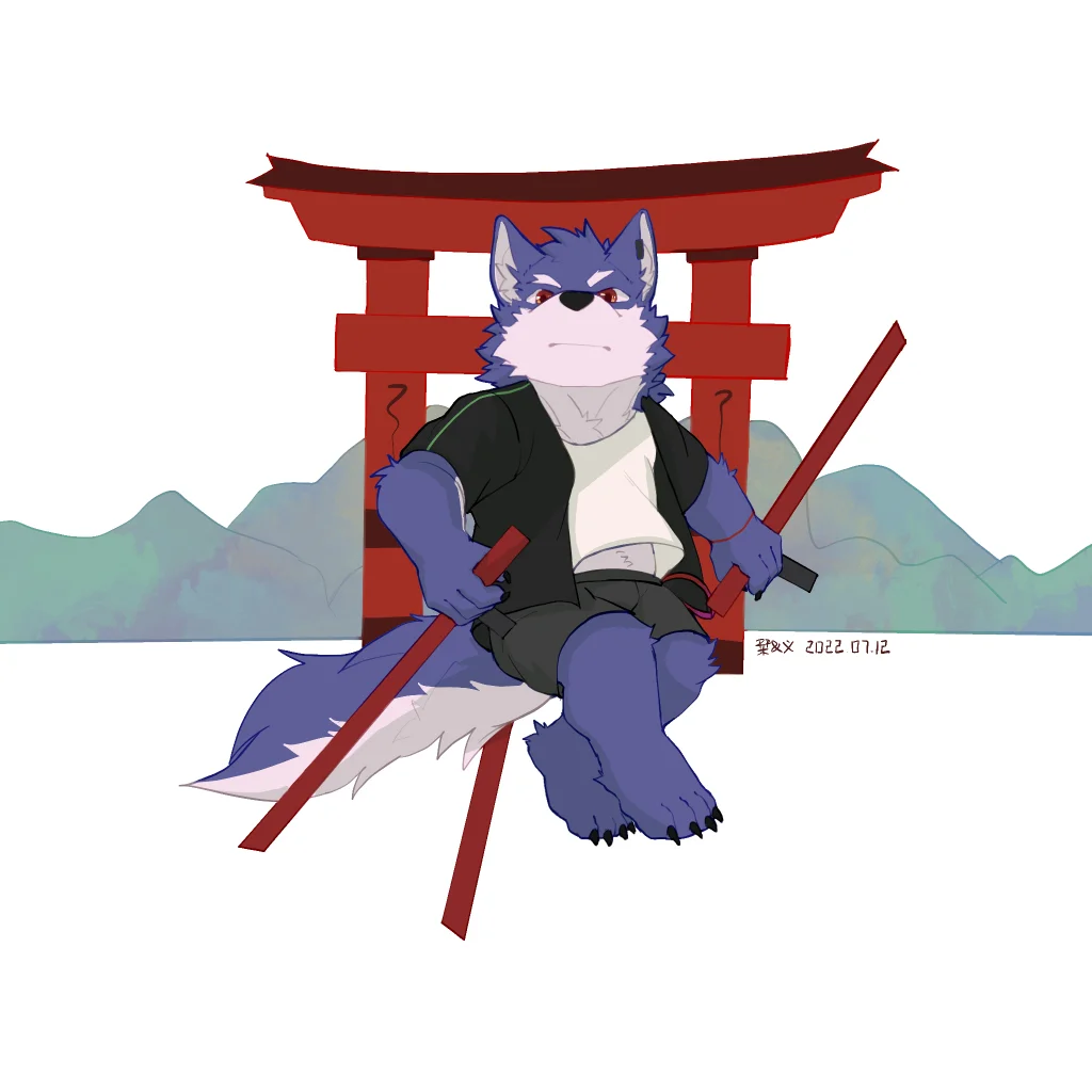 Q版委托 by 刊刊, 全身, 狼, 帅