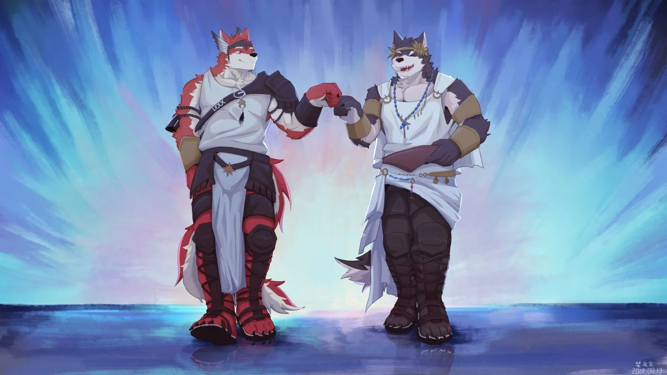 委托 by 刊刊, 全身, furry, 兽人, 帅, 狼