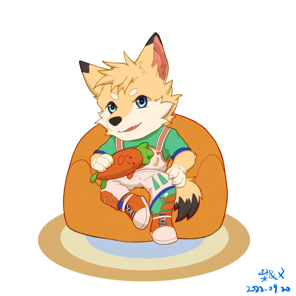 小奀的Q版委托 by 刊刊, Q版, 全身, 帅, furry, 兽人